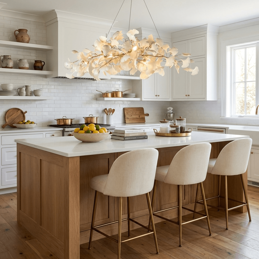 Plume Gingko Chandelier