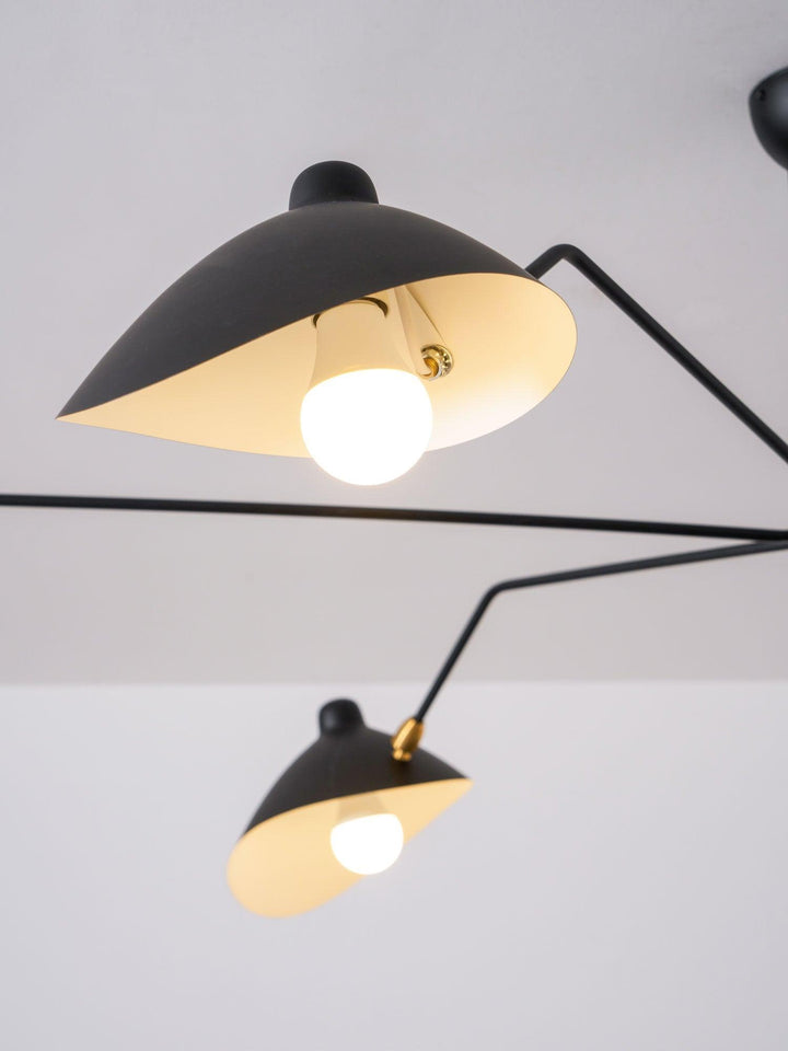 Starburst Spider Ceiling Light - Mid-Century, Flush Mount for Bedroom &amp; Hallway