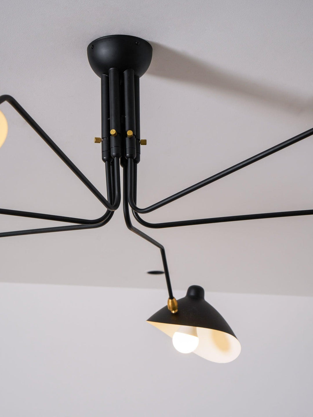 Starburst Spider Ceiling Light - Mid-Century, Flush Mount for Bedroom &amp; Hallway
