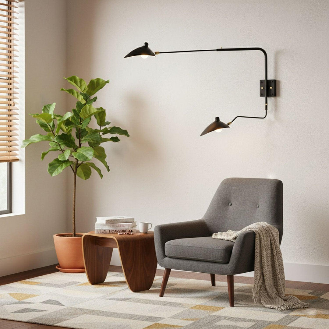 Starburst Spider Sconce - Mid-Century Light for Bedroom &amp; Living Room