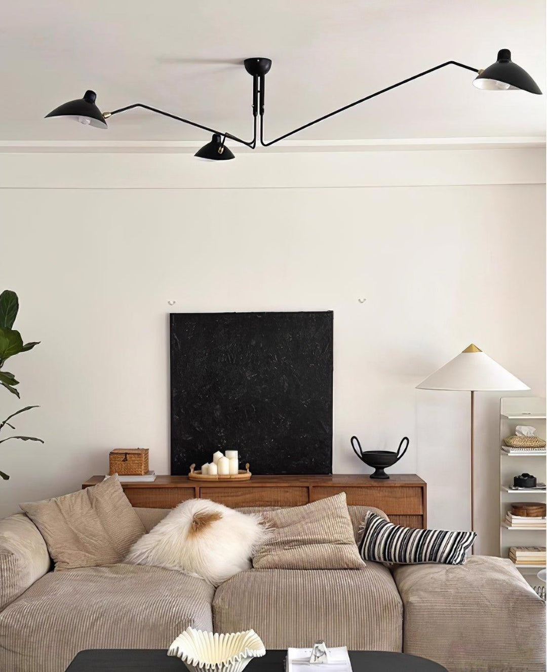 Starburst Spider Ceiling Light - Mid-Century, Flush Mount for Bedroom &amp; Hallway