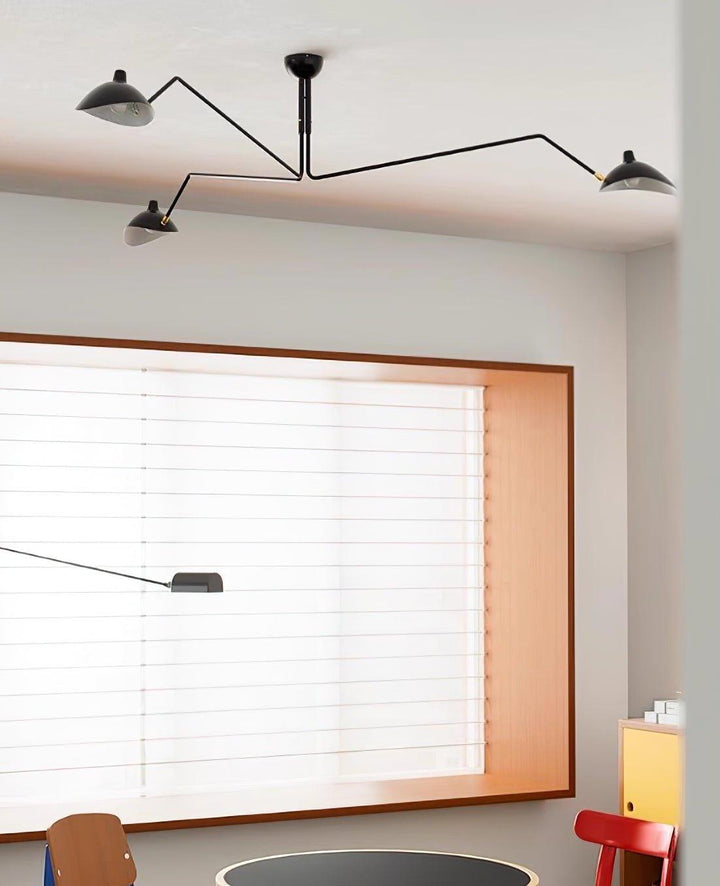 Starburst Spider Ceiling Light - Mid-Century, Flush Mount for Bedroom &amp; Hallway