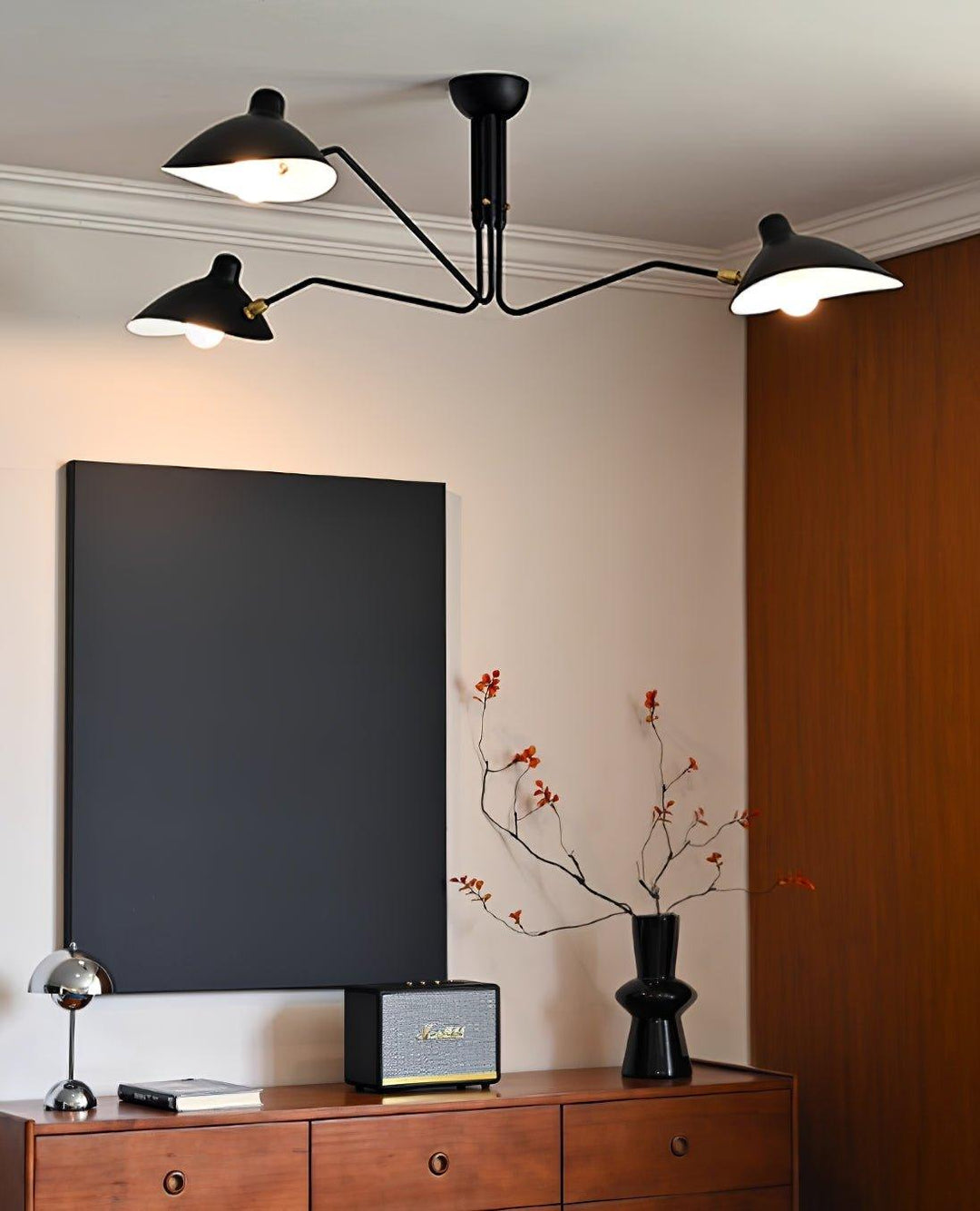 Starburst Spider Ceiling Light - Mid-Century, Flush Mount for Bedroom &amp; Hallway