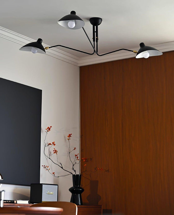 Starburst Spider Ceiling Light - Mid-Century, Flush Mount for Bedroom &amp; Hallway