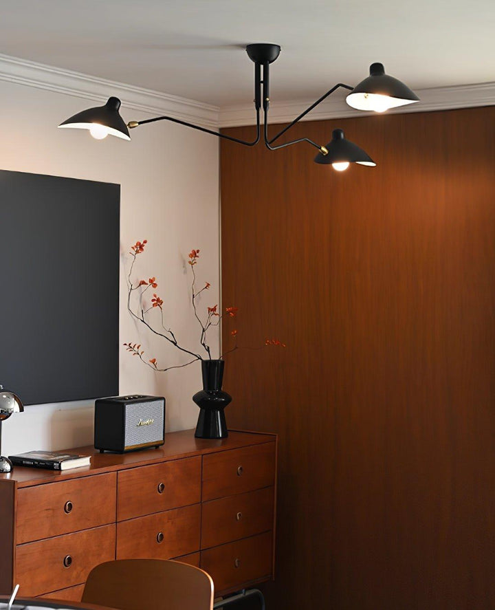 Starburst Spider Ceiling Light - Mid-Century, Flush Mount for Bedroom &amp; Hallway