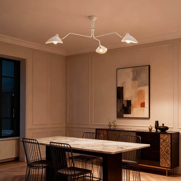 Arm Ceiling Light - Mid-Century, Flush Mount for Bedroom &amp; Hallway | Roel