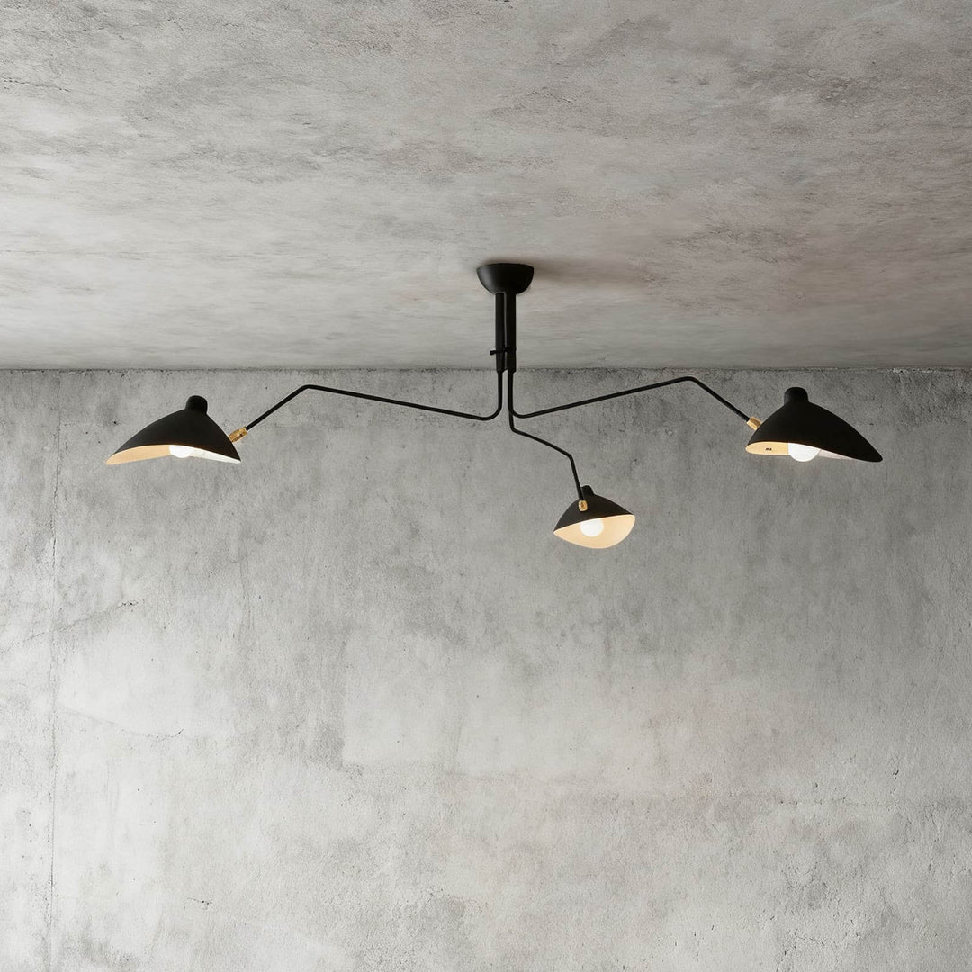 Arm Ceiling Light - Mid-Century, Flush Mount for Bedroom &amp; Hallway | Roel