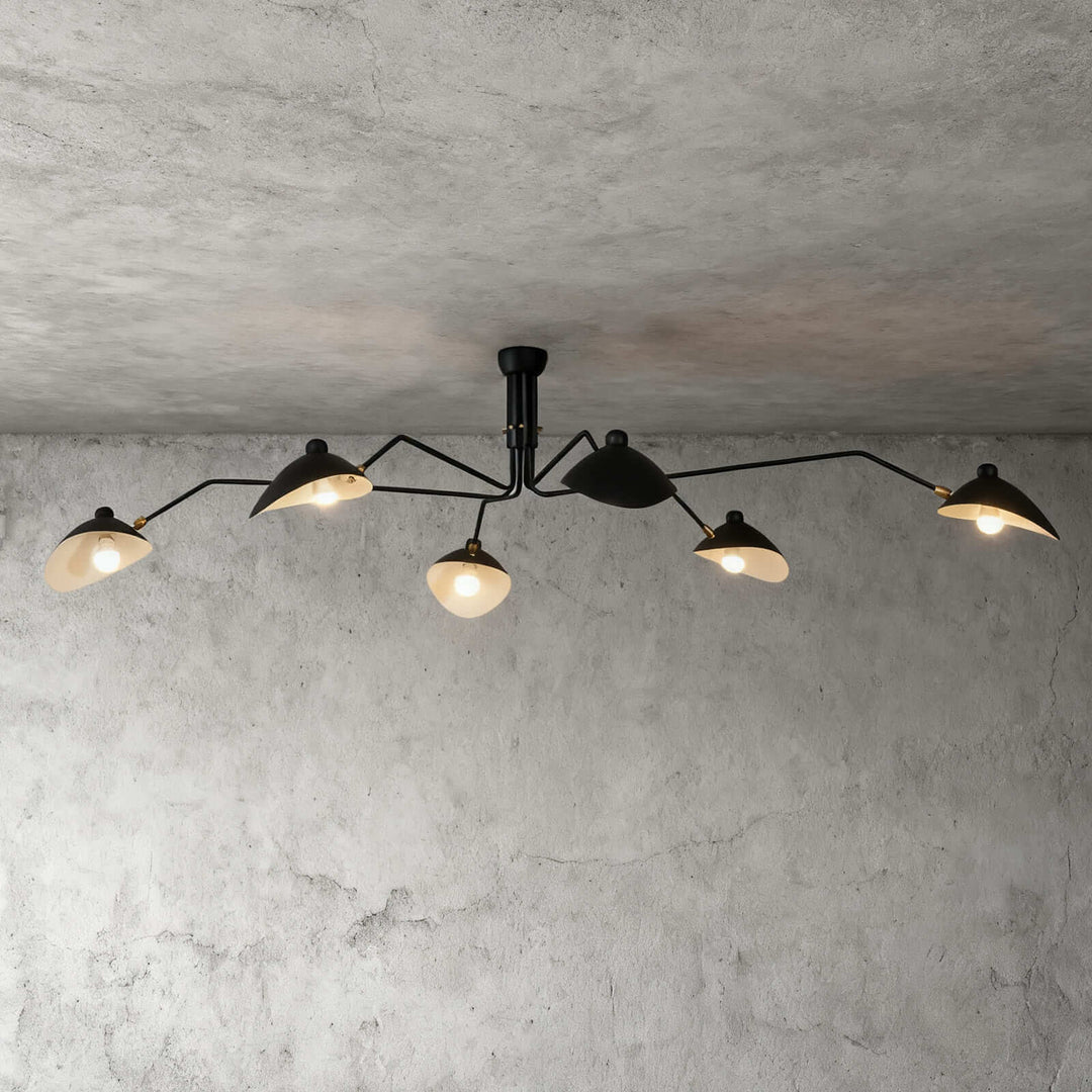 Arm Ceiling Light - Mid-Century, Flush Mount for Bedroom &amp; Hallway | Roel