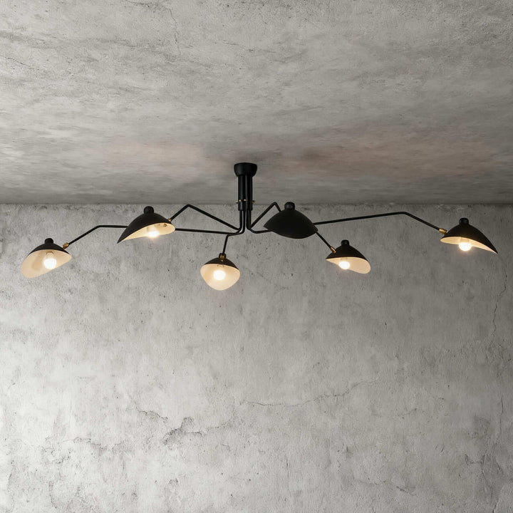 Arm Ceiling Light - Mid-Century, Flush Mount for Bedroom &amp; Hallway | Roel