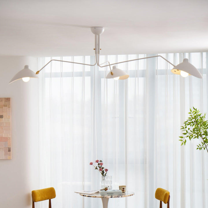 Starburst Spider Ceiling Light - Mid-Century, Flush Mount for Bedroom &amp; Hallway