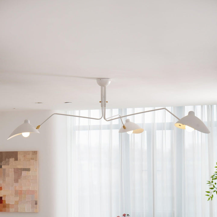 Starburst Spider Ceiling Light - Mid-Century, Flush Mount for Bedroom &amp; Hallway