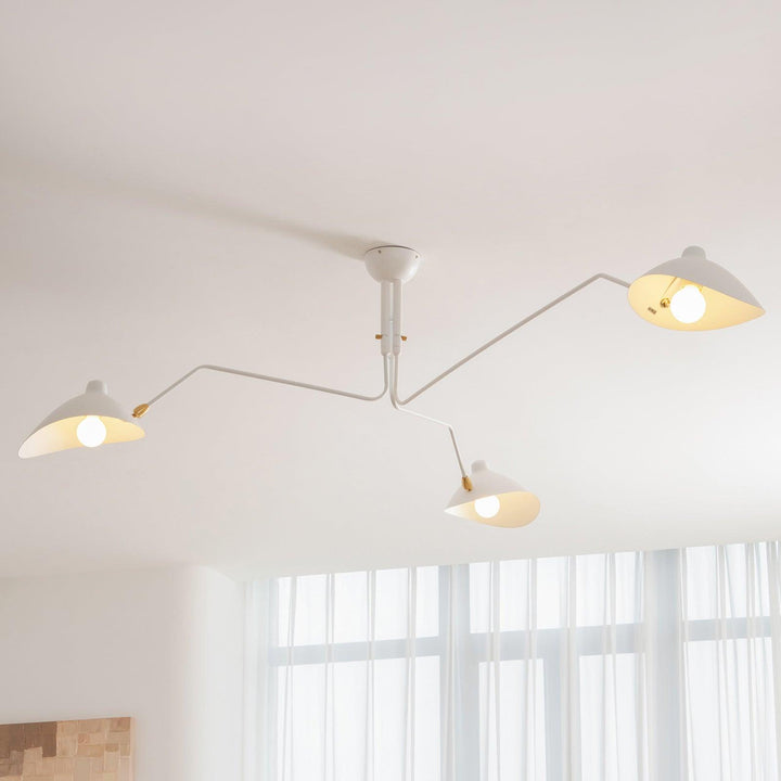 Starburst Spider Ceiling Light - Mid-Century, Flush Mount for Bedroom &amp; Hallway