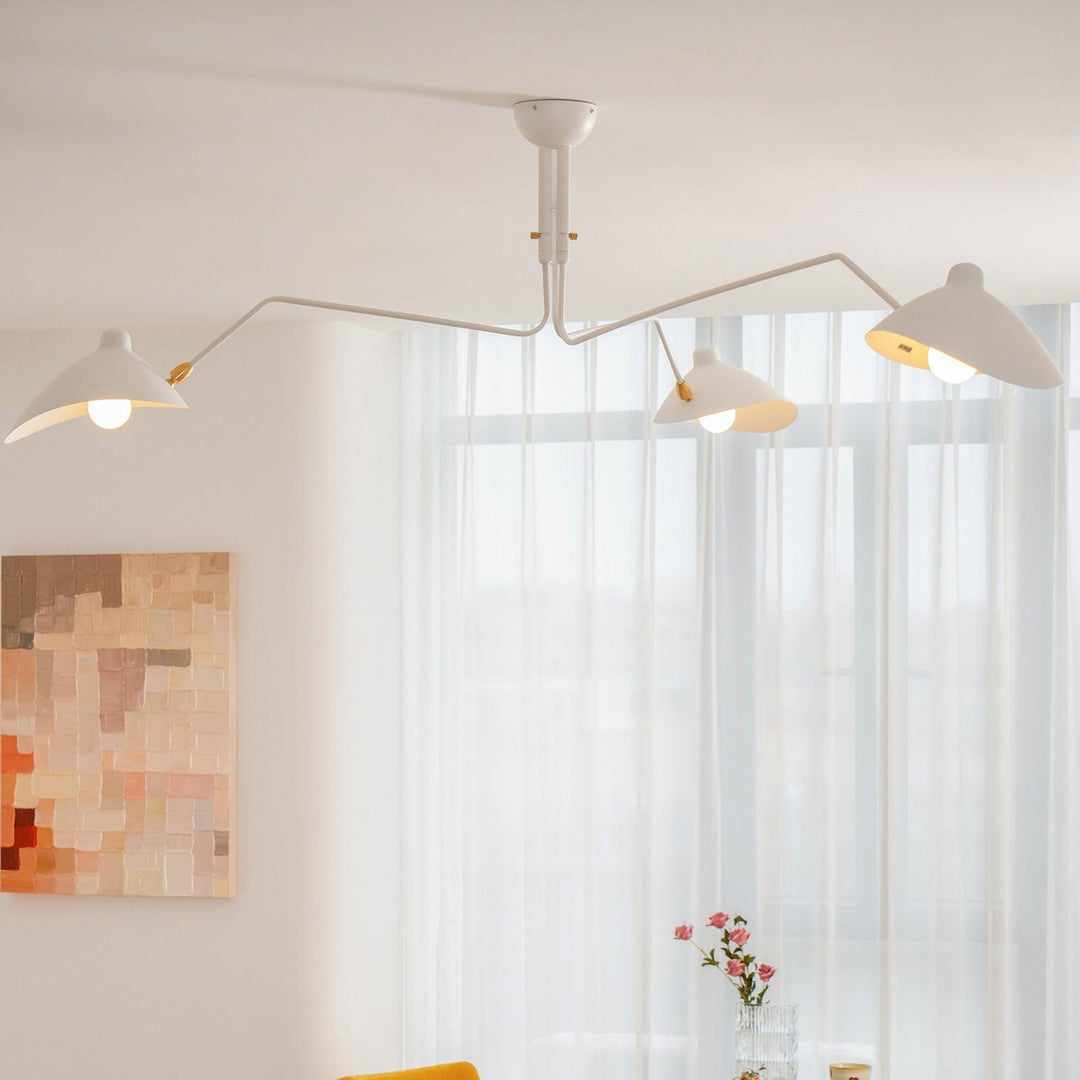 Starburst Spider Ceiling Light - Mid-Century, Flush Mount for Bedroom &amp; Hallway