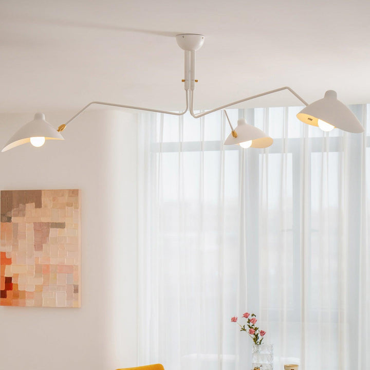 Starburst Spider Ceiling Light - Mid-Century, Flush Mount for Bedroom &amp; Hallway
