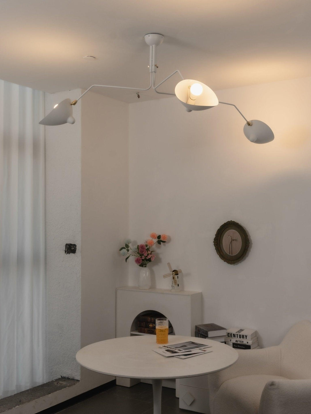 Starburst Spider Ceiling Light - Mid-Century, Flush Mount for Bedroom &amp; Hallway
