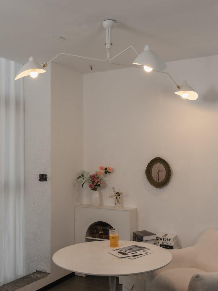 Starburst Spider Ceiling Light - Mid-Century, Flush Mount for Bedroom &amp; Hallway