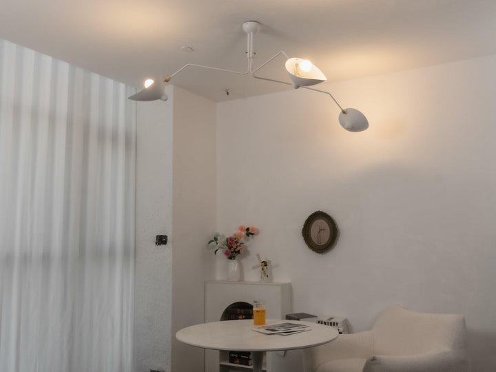 Starburst Spider Ceiling Light - Mid-Century, Flush Mount for Bedroom &amp; Hallway
