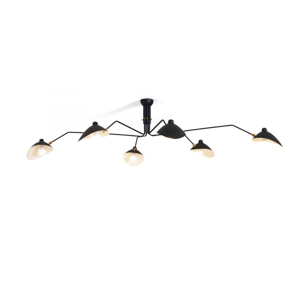 Starburst Spider Ceiling Light - Mid-Century, Flush Mount for Bedroom &amp; Hallway