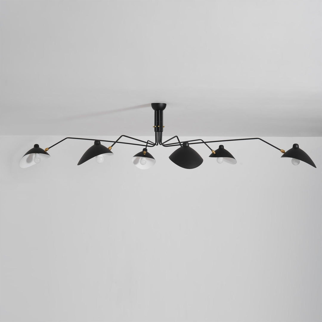 Starburst Spider Ceiling Light - Mid-Century, Flush Mount for Bedroom &amp; Hallway