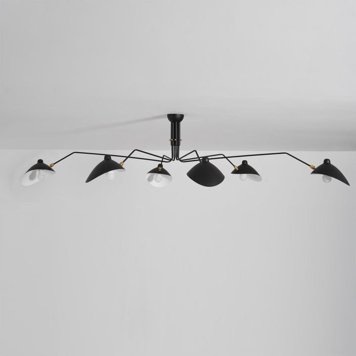 Starburst Spider Ceiling Light - Mid-Century, Flush Mount for Bedroom &amp; Hallway