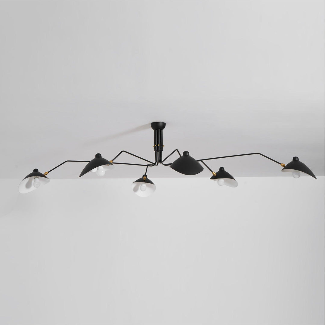 Starburst Spider Ceiling Light - Mid-Century, Flush Mount for Bedroom &amp; Hallway