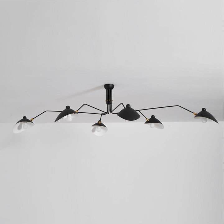 Starburst Spider Ceiling Light - Mid-Century, Flush Mount for Bedroom &amp; Hallway