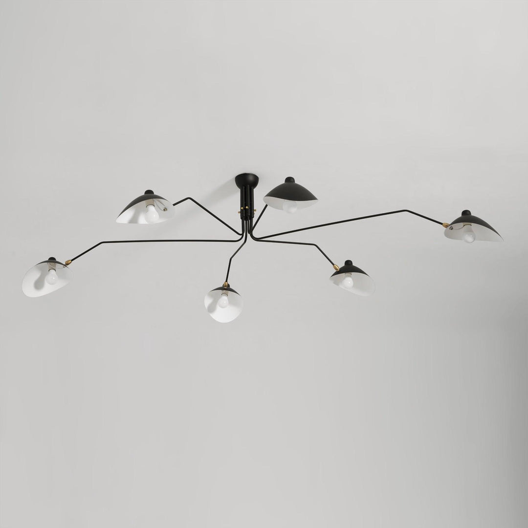 Starburst Spider Ceiling Light - Mid-Century, Flush Mount for Bedroom &amp; Hallway