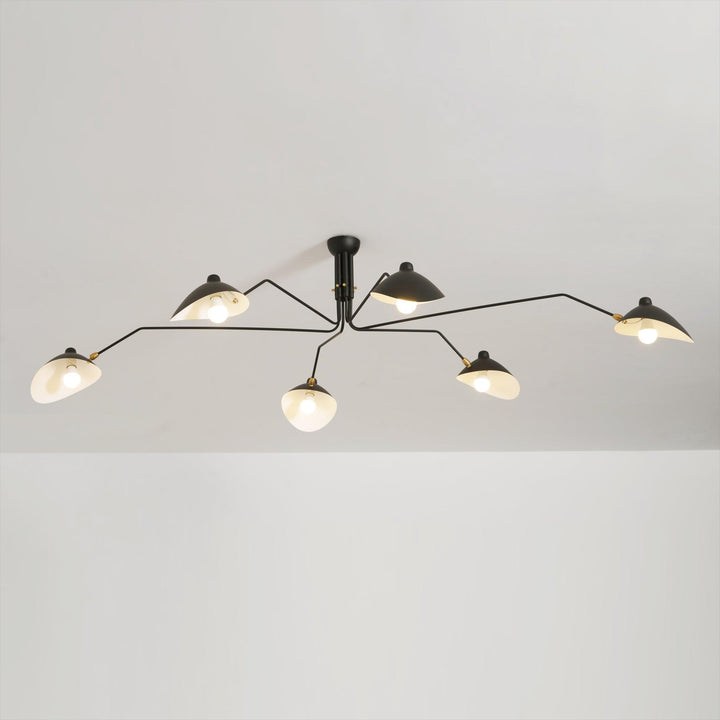 Starburst Spider Ceiling Light - Mid-Century, Flush Mount for Bedroom &amp; Hallway