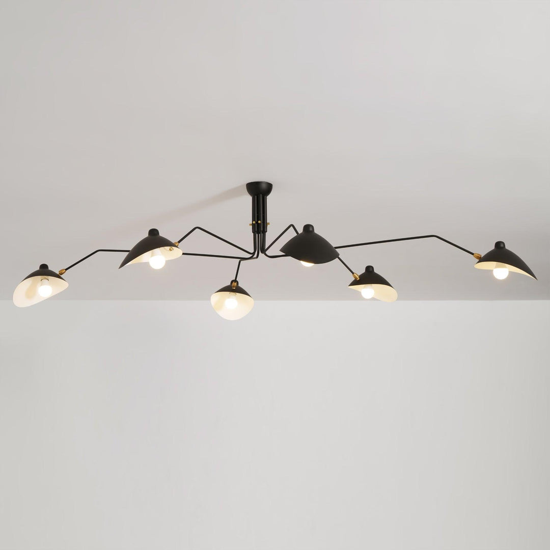 Starburst Spider Ceiling Light - Mid-Century, Flush Mount for Bedroom &amp; Hallway