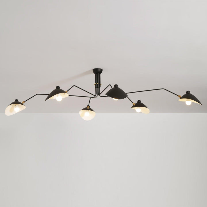 Starburst Spider Ceiling Light - Mid-Century, Flush Mount for Bedroom &amp; Hallway