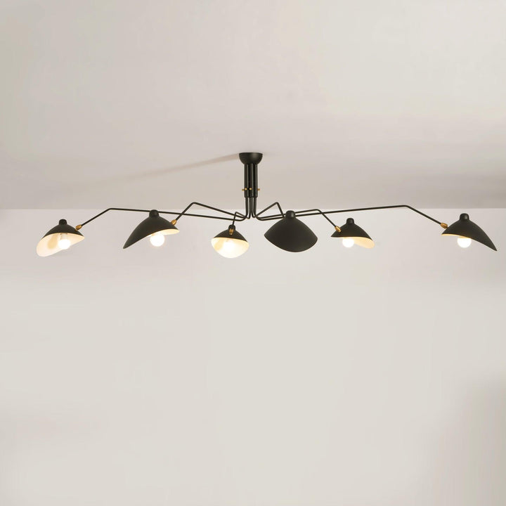 Starburst Spider Ceiling Light - Mid-Century, Flush Mount for Bedroom &amp; Hallway