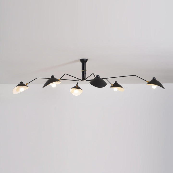 Starburst Spider Ceiling Light - Mid-Century, Flush Mount for Bedroom &amp; Hallway