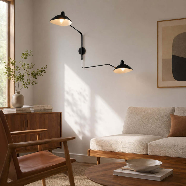 Arm Wall Sconce - Mid-Century Light for Bedroom &amp; Living Room | Stijn
