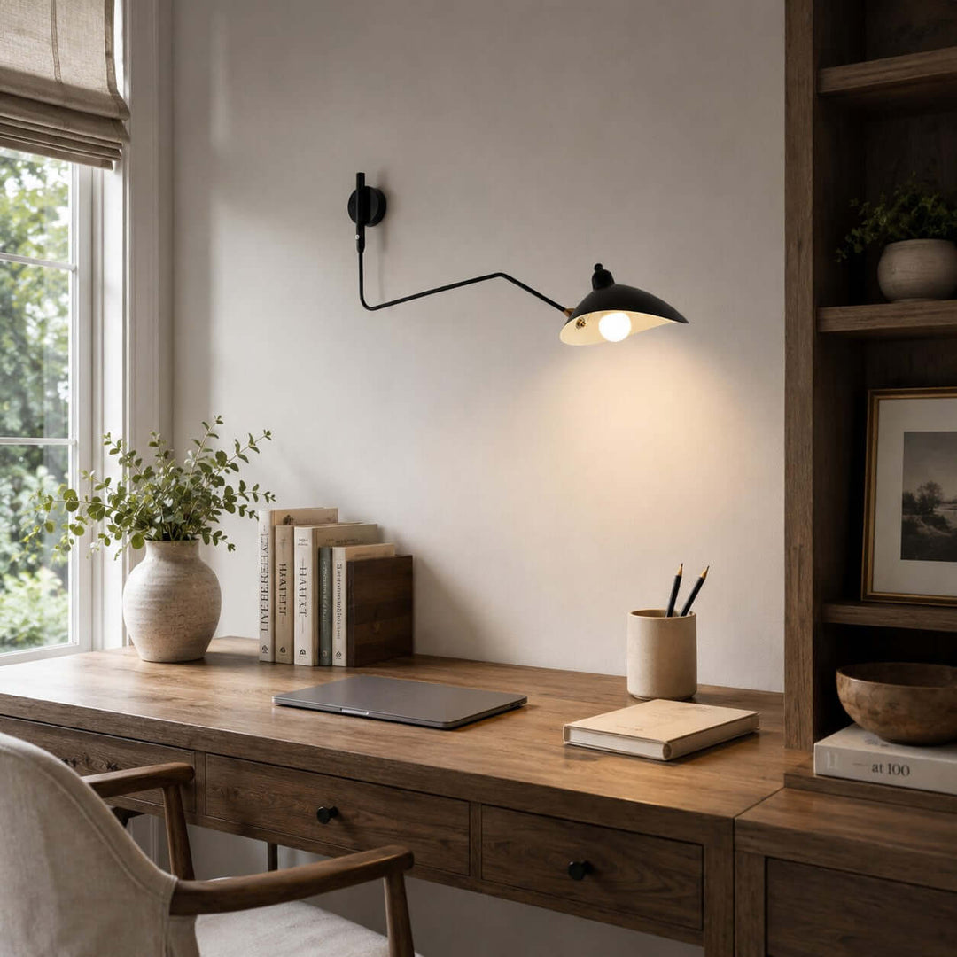 Arm Wall Sconce - Mid-Century Light for Bedroom &amp; Living Room | Stijn