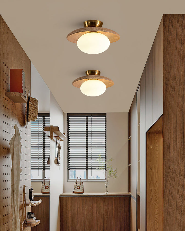 Cato Wood Globe Ceiling Light