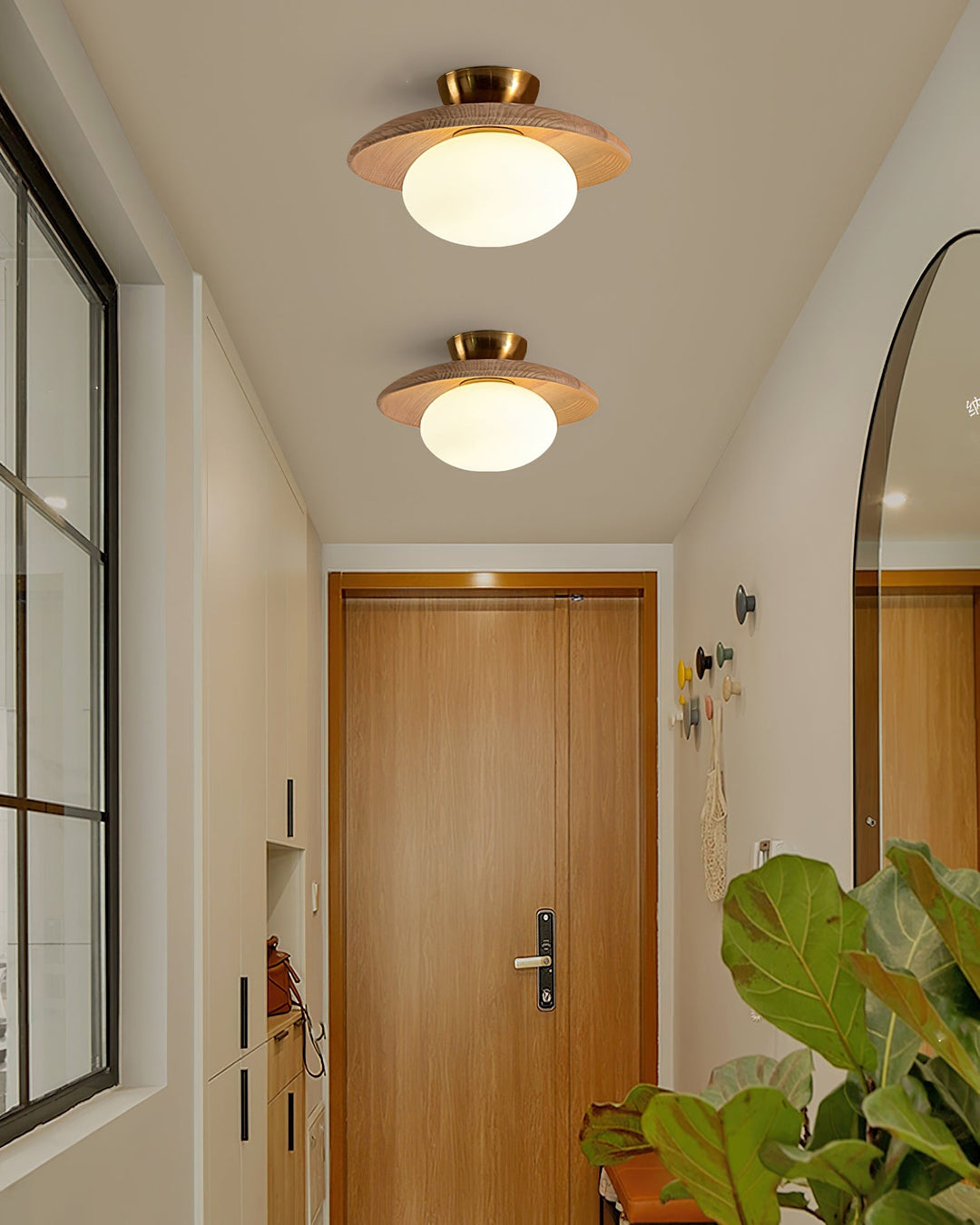 Cato Wood Globe Ceiling Light