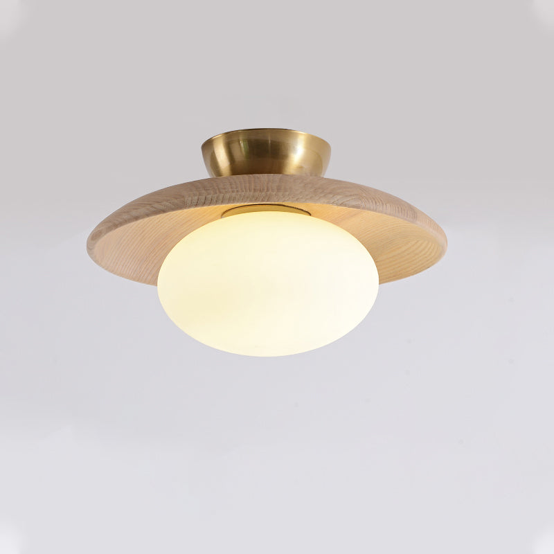 Cato Wood Globe Ceiling Light