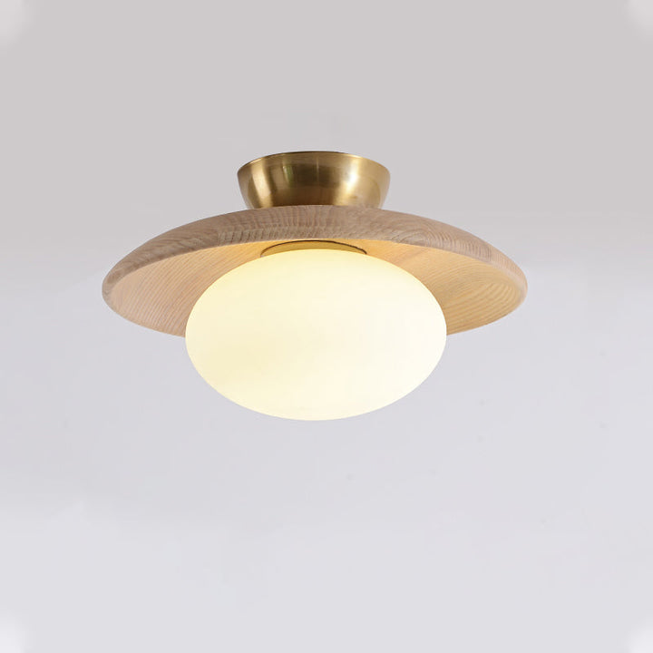 Cato Wood Globe Ceiling Light