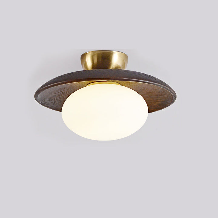 Cato Wood Globe Ceiling Light