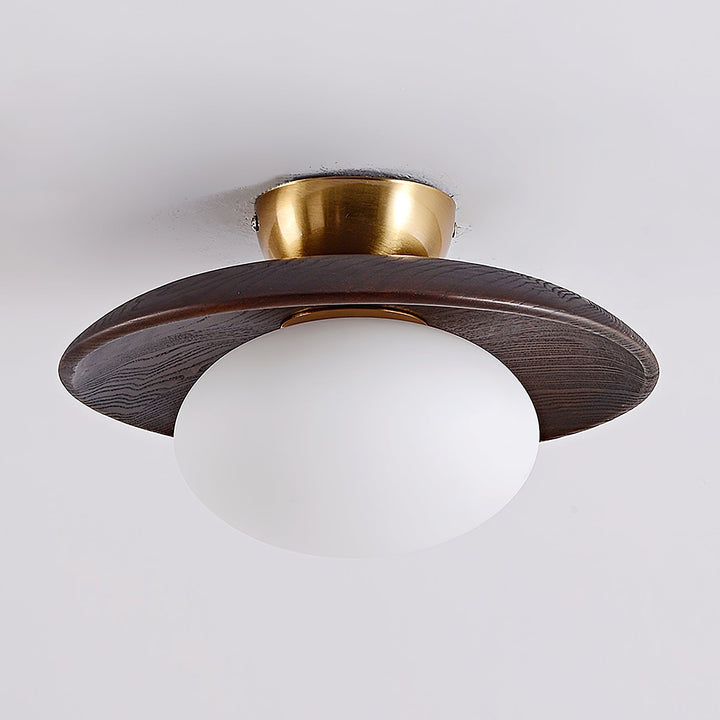 Cato Wood Globe Ceiling Light