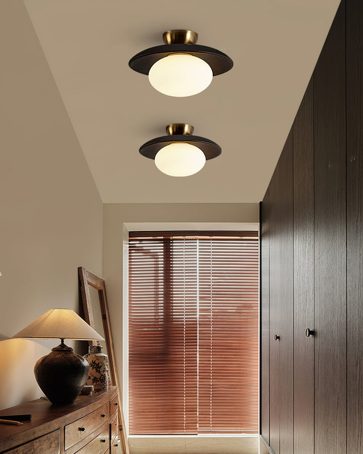 Cato Wood Globe Ceiling Light