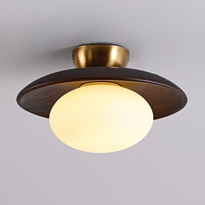 Cato Wood Globe Ceiling Light
