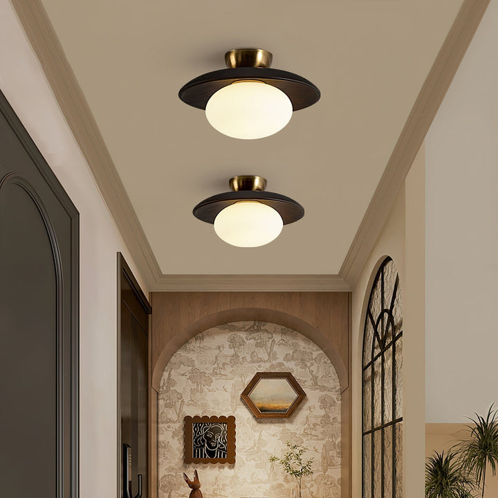 Cato Wood Globe Ceiling Light