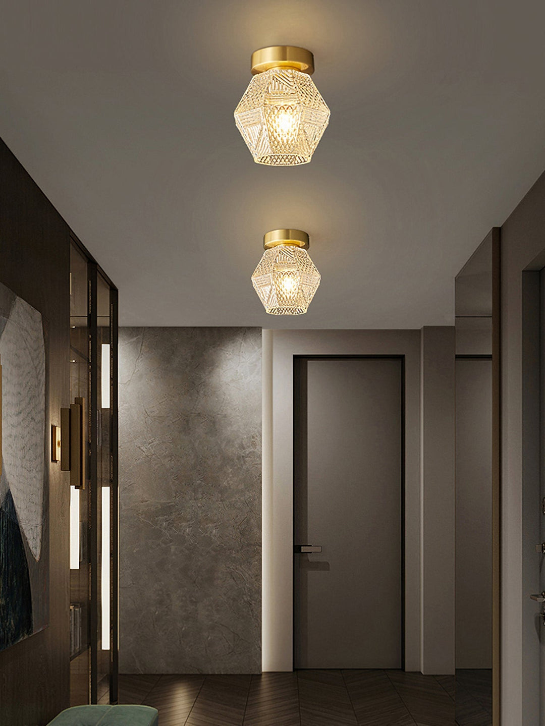 Orion Cut-Glass Ceiling Light