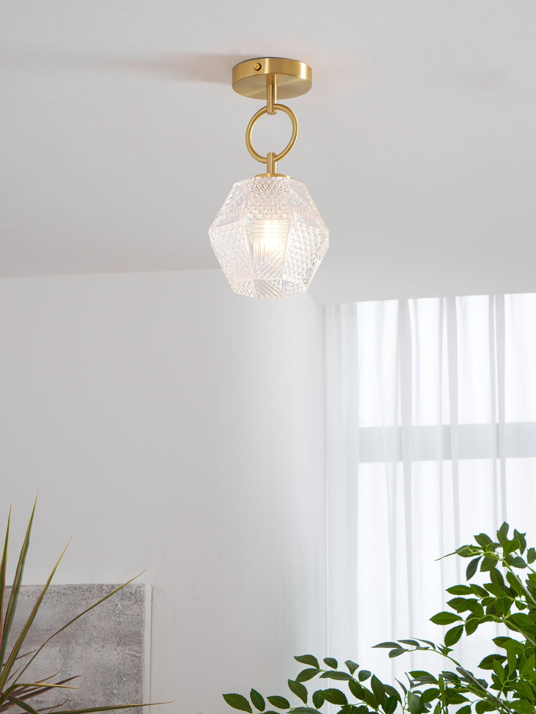 Orion Cut-Glass Ceiling Light