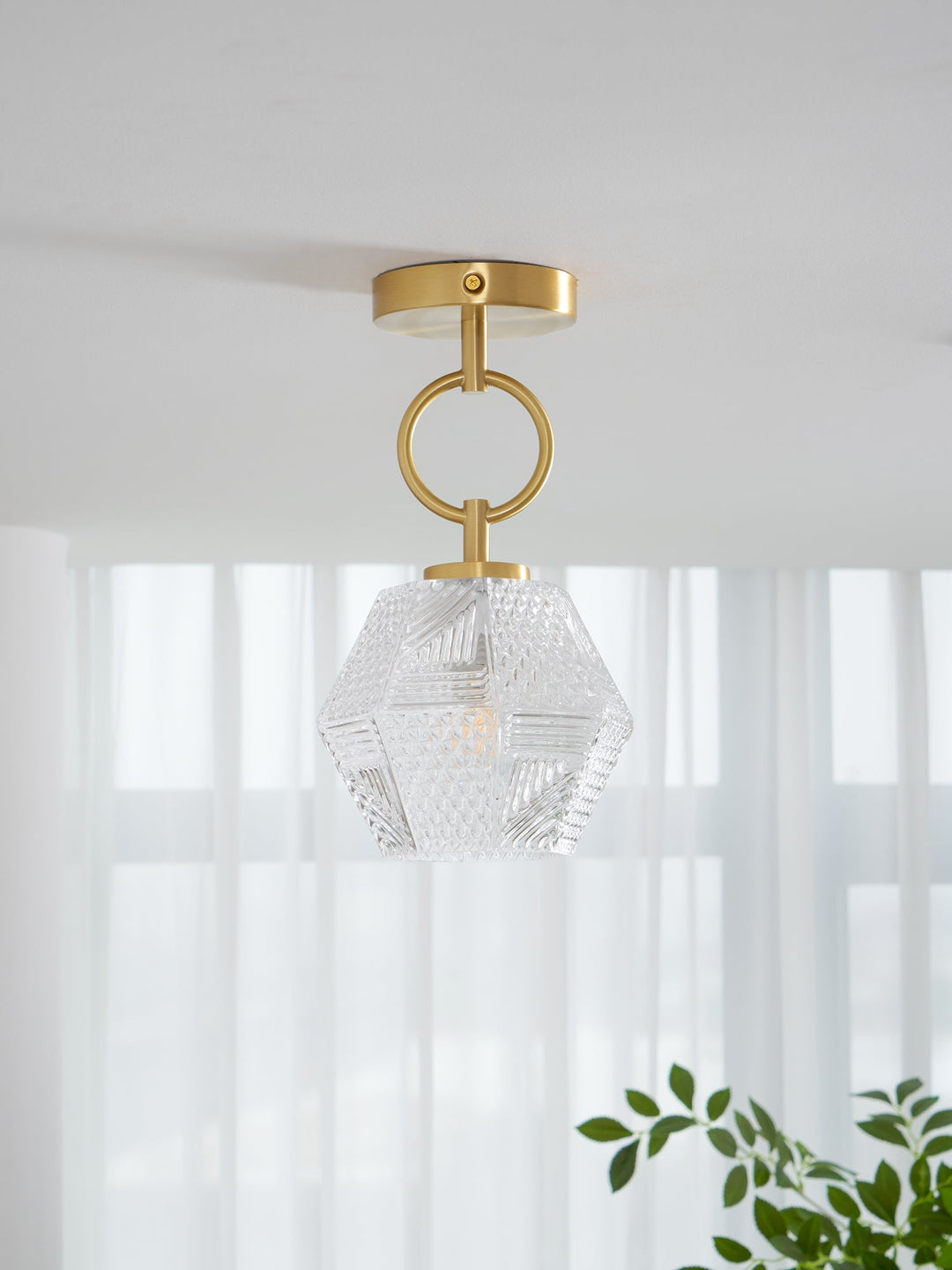 Orion Cut-Glass Ceiling Light
