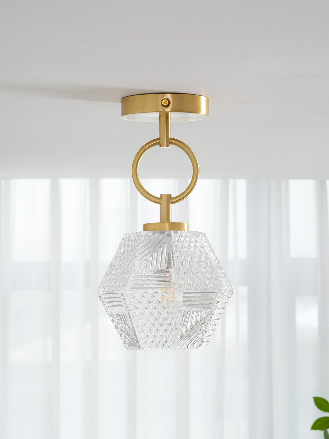 Orion Cut-Glass Ceiling Light