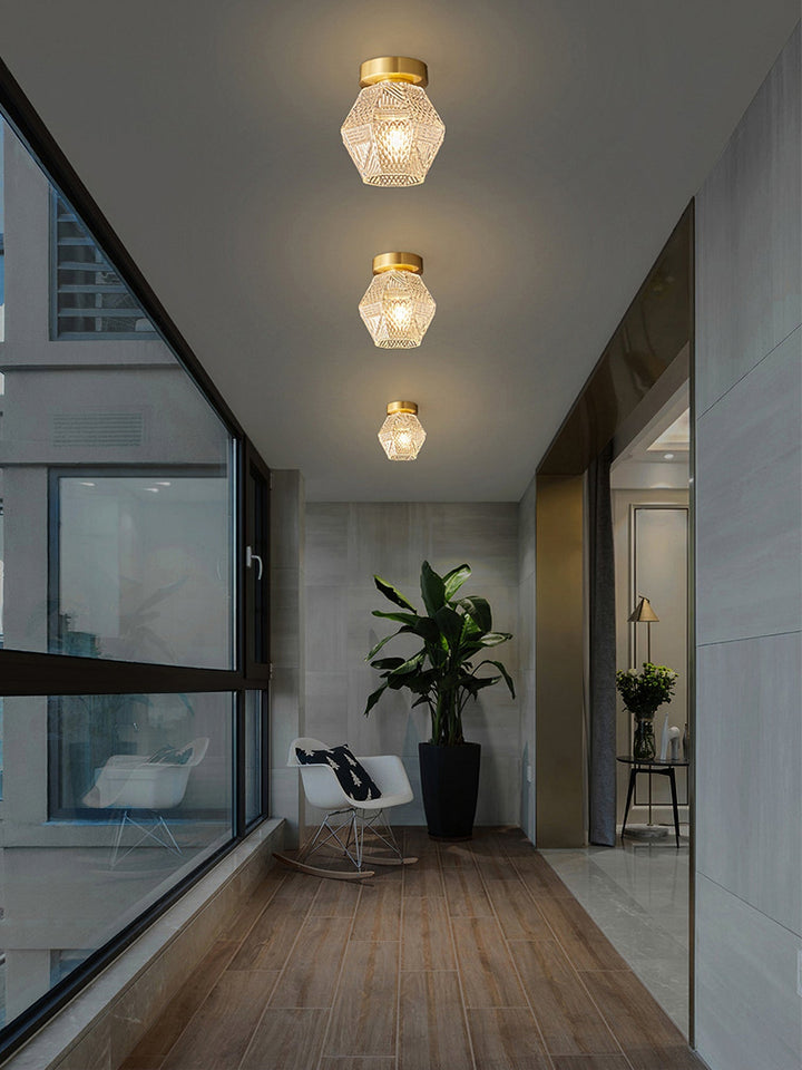 Orion Cut-Glass Ceiling Light