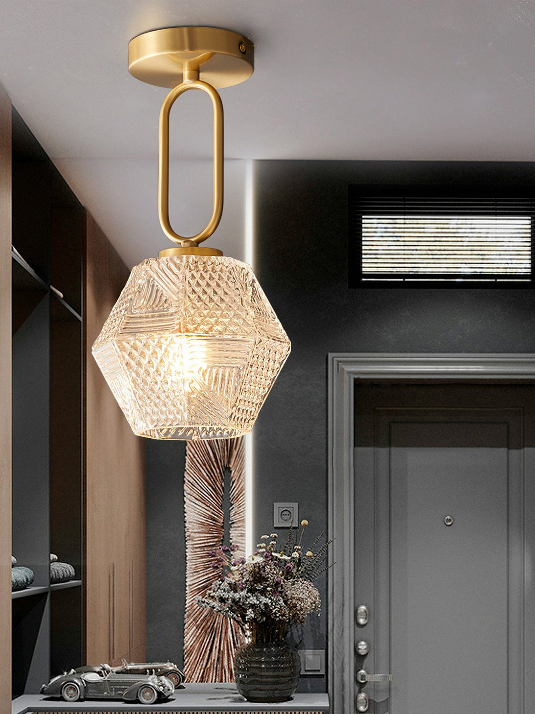 Orion Cut-Glass Ceiling Light