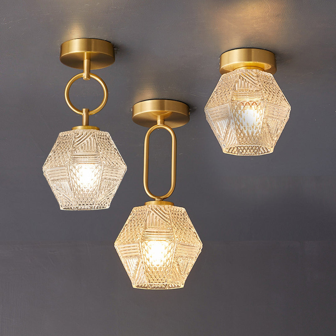 Orion Cut-Glass Ceiling Light